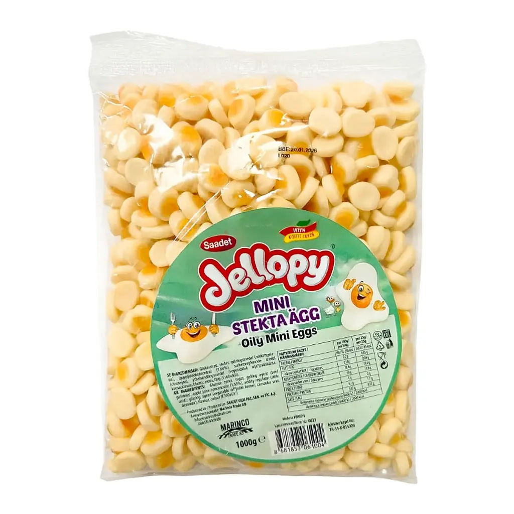 Jellopy Stekta Ägg Mini – Mini Oily Eggs (50 g)
