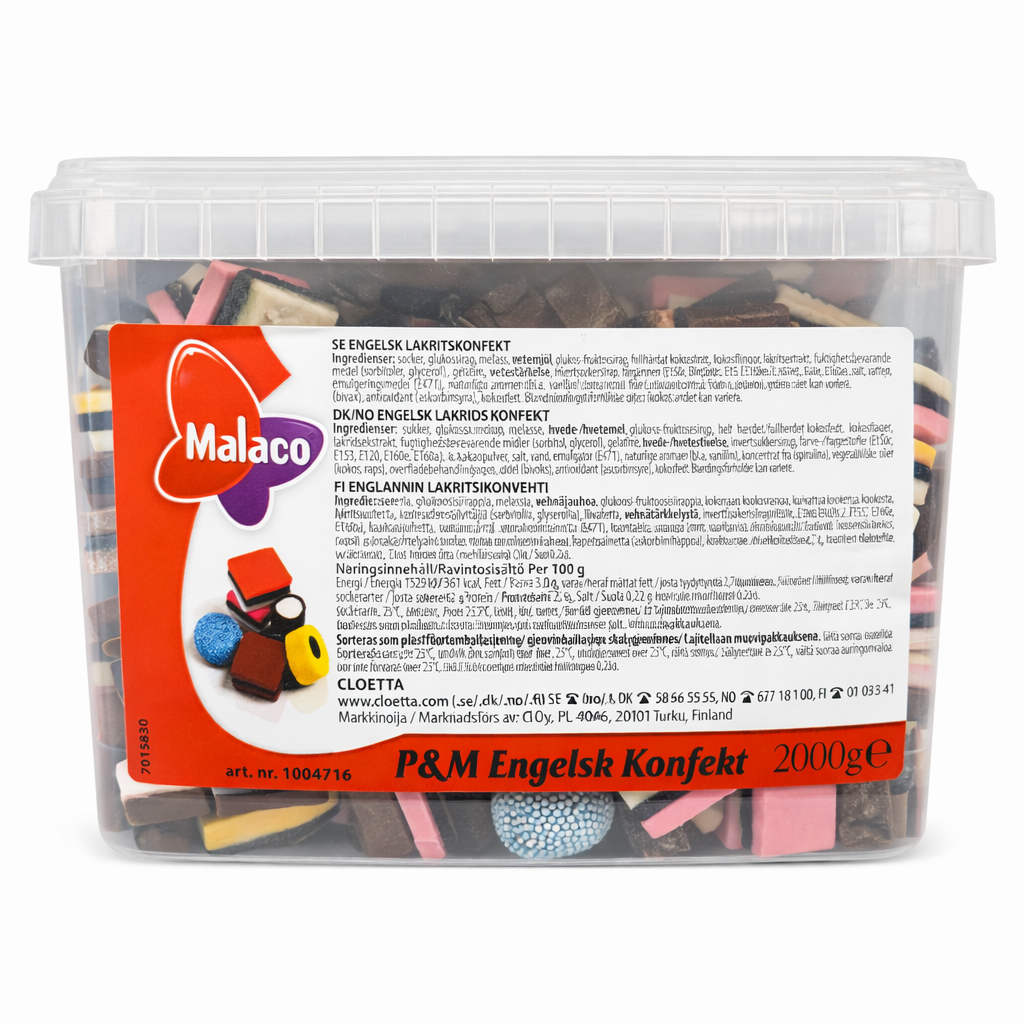 Malaco P&M Engelsk Konfekt (50 g)