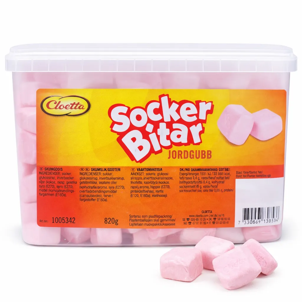 Sukkerterninger Jordbær